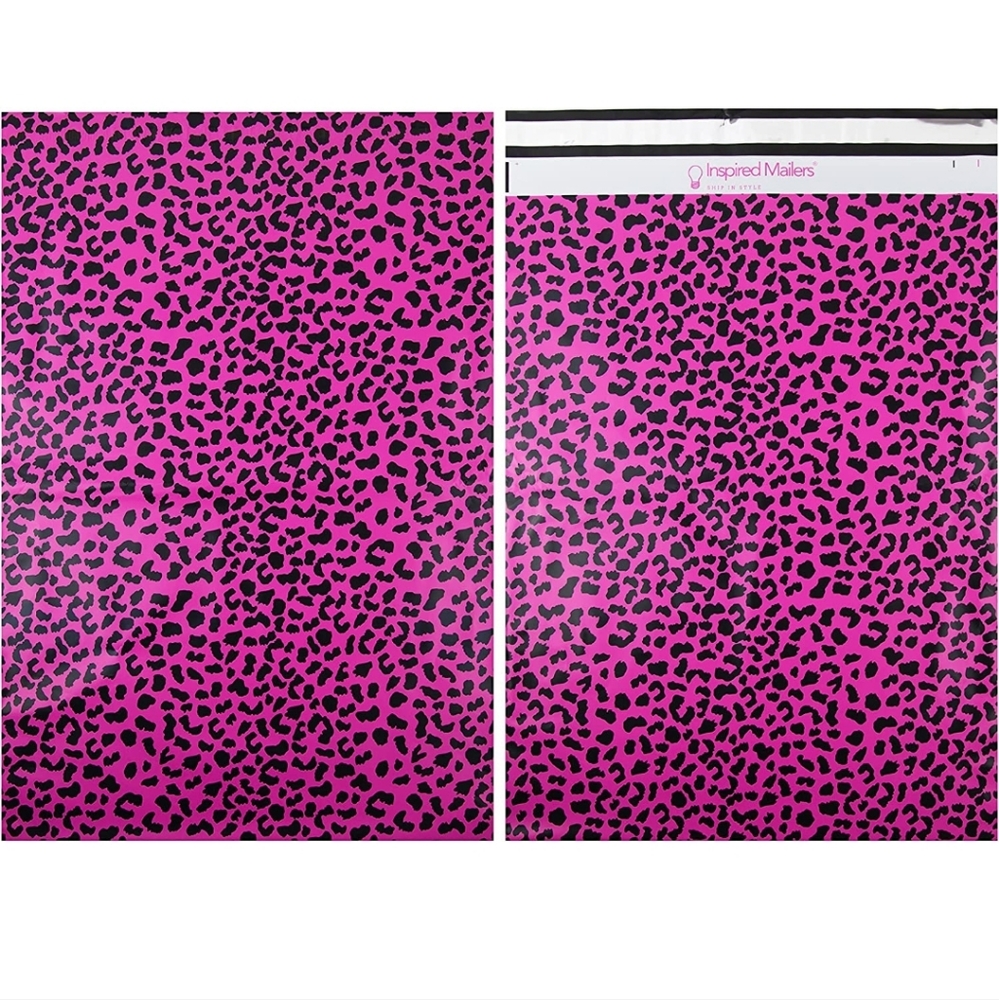 8 XL 16x22 " XXL Poly Mailers Hot Pink Cheetah - Picture 2 of 8